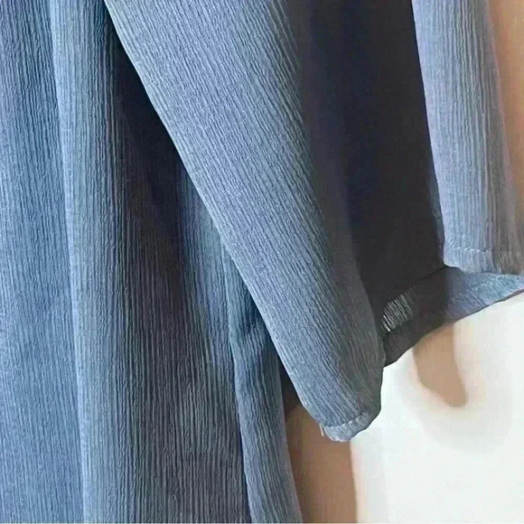 Maurices Dress Women Medium Blue Cold Shoulder Sewn Detail Knee Length Lined - Picture 4 of 9